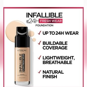 💄Nwt L'Oreal infallible 24 fresh wear Foundation